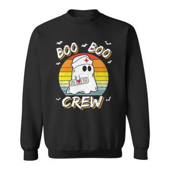 Boo Boo Crew Funny Halloween Nurse Ghost Rn Nursing Lover Sweatshirt - Thegiftio UK