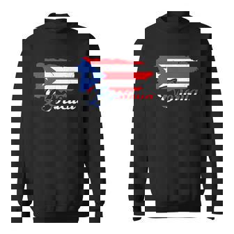 Boricua Puerto Rican Flag Map Of Puerto Rico Sweatshirt - Thegiftio