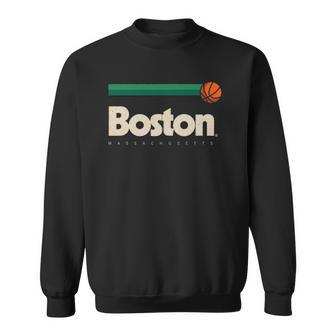 Boston Basketball B-Ball Massachusetts Green Retro Boston Sweatshirt | Mazezy