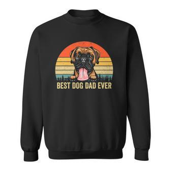 Boxer Dad Best Dog Dad Ever Vintage Dog Dad Fathers Day Sweatshirt | Mazezy