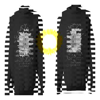 Brain Cancer Tumor Awareness Go Gray In May Sunflower Ribbon Sweatshirt - Thegiftio