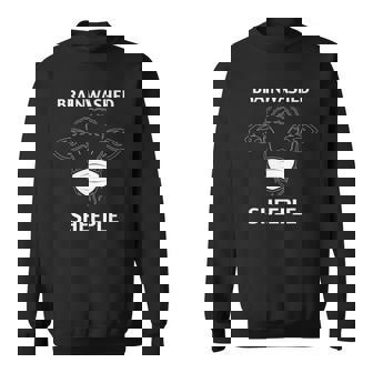 Brainwashed Sheeple Funny Sheep With Face Mask Sweatshirt | Mazezy
