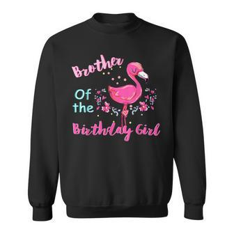 Brother Of The Flamingo Cute Girl Matching Family Sweatshirt - Thegiftio UK