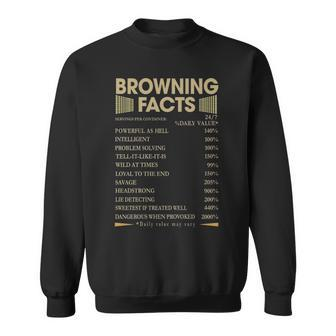 Browning Name Gift Browning Facts Sweatshirt - Seseable