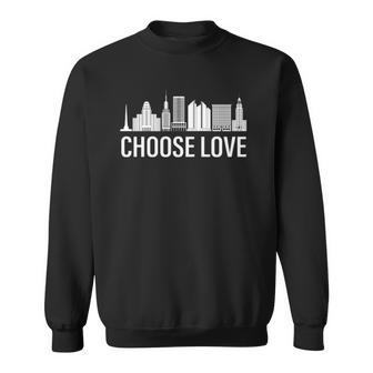 Buffalo Choose Love Stop Hate End Racism Sweatshirt | Mazezy
