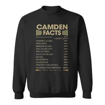 Camden Name Gift Camden Facts Sweatshirt - Seseable