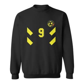 Camiseta Futbol Colombia Soccer Visitante Number 9 Soccer Lover Gift Sweatshirt | Mazezy