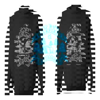 Camping Is My Therapy Funny Happy Camper Nature Outdoors Sweatshirt - Thegiftio