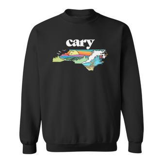 Cary North Carolina Outdoors Retro Nature Sweatshirt | Mazezy