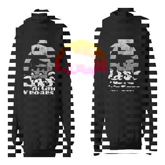 Cats And Video Games Mens Or Womens Cat And Video Game Sweatshirt | Mazezy