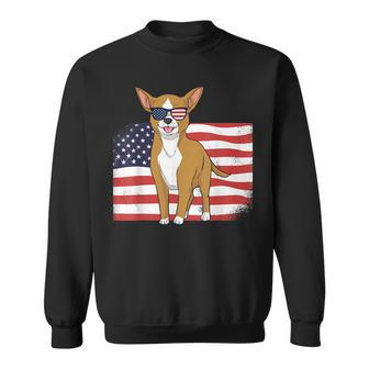 Chihuahua Dad & Mom American Flag 4Th Of July Usa Funny Dog Sweatshirt - Seseable