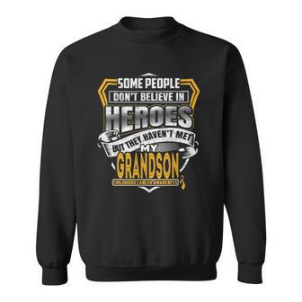Childhood Cancer Warrior - I Wear Gold For My Grandson Sweatshirt | Mazezy