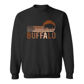 Choose Love Buffalo Stop Hate End Racism Choose Love Buffalo V2 Sweatshirt | Mazezy