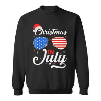 Christmas In July Funny 4Th Of July Beach Summer Christmas Sweatshirt | Seseable CA