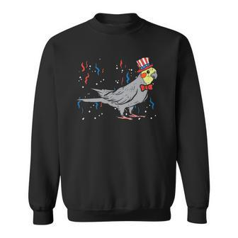 Cockatiel Bird American Flag Usa 4Th Of July Fourth Animal Sweatshirt | Mazezy