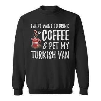 Coffee And Pet Turkish Van For Turkish Van Cat Mom Sweatshirt - Thegiftio UK