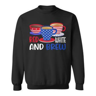 Coffee Red White And Brew 4Th Of July Patriotic Women Men Sweatshirt - Seseable