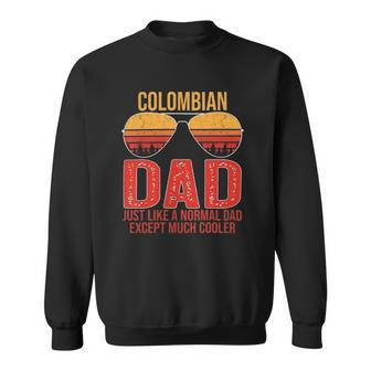 Colombian Dad Retro Sunglasses Colombia Fathers Day Sweatshirt | Mazezy
