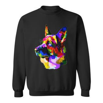 Colorful Gsd Dog Love-R Dad Mom Boy Girl Funny Sweatshirt - Thegiftio UK