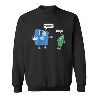 Computer Engineering I Father & Son Floppy Disk Engineer Raglan Baseball Tee Sweatshirt | Mazezy
