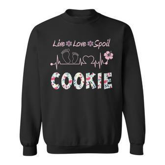Cookie Grandma Gift Cookie Live Love Spoil Sweatshirt - Seseable