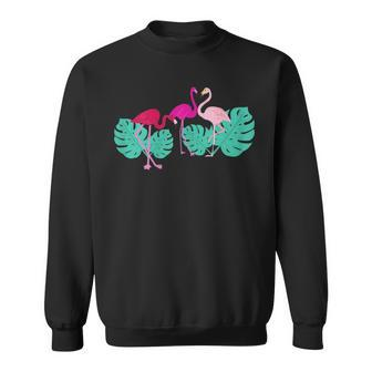 Cool Pink Flamingo Bird Love Sweatshirt - Thegiftio UK
