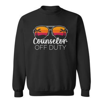 Counselor Off Duty Sunglasses Beach Sunset Sweatshirt - Thegiftio UK