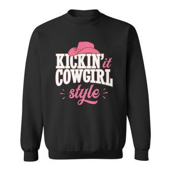 Cowgirl Style Country Western Women Girls V2 Sweatshirt | Mazezy
