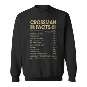 Crossman Name Gift Crossman Facts Sweatshirt - Seseable