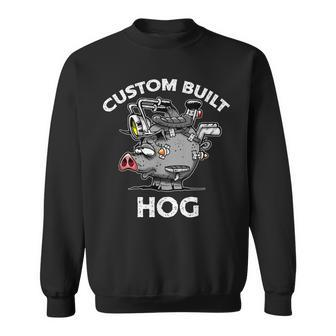 Custom Built Hog Motorcycle Biker Sweatshirt - Thegiftio UK