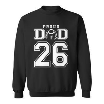 Custom Proud Football Dad Number 26 Personalized For Men Sweatshirt - Thegiftio UK