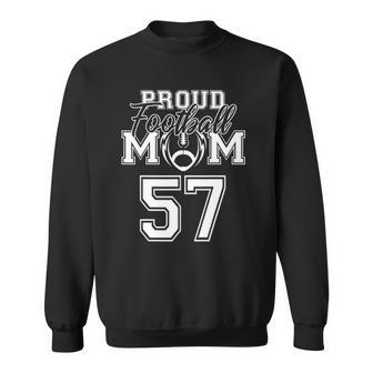 Custom Proud Football Mom Number 57 Personalized Women Sweatshirt | Mazezy
