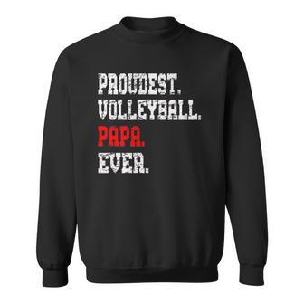 Custom Volleyball Papabest Papa Ever Gift Sweatshirt | Mazezy