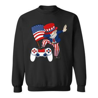 Dabbing Patriotic Gamer 4Th Of July Video-Game Controller Sweatshirt - Seseable