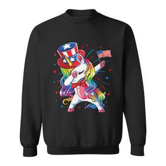 Dabbing Unicorn 4Th Of July Independence Day Sweatshirt - Monsterry AU