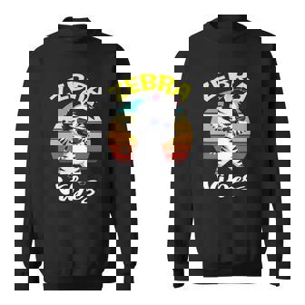 Dabbing Zebra Vibes Zoo Animal Gifts For Men Women Kids Sweatshirt - Thegiftio