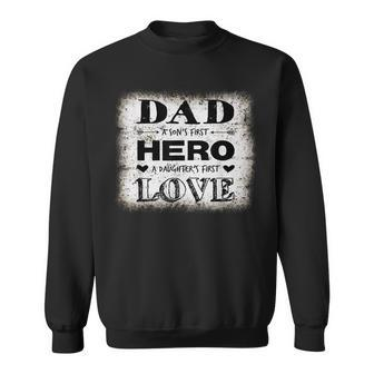 Dad Hero Leopard Cheetah Father Mother Matching Family Sweatshirt - Thegiftio UK