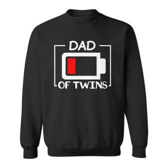 Dad Of Twins Low Battery Sweatshirt | Mazezy
