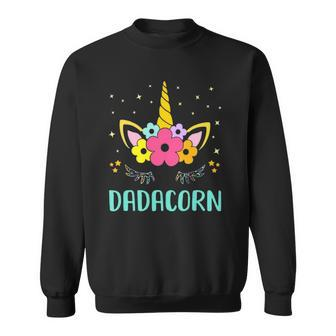 Dadacorn Dadicorn Daddycorn Unicorn Dad Kids Fathers Day Sweatshirt | Mazezy