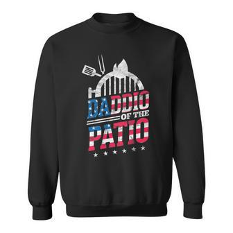 Daddio Of The Patio Usa Flag Patriotic Bbq Dad 4Th Of July Sweatshirt - Seseable