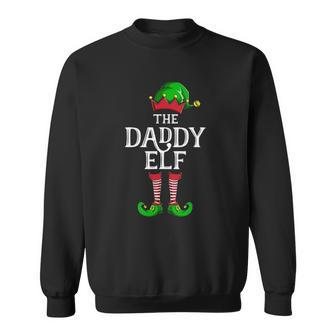 Daddy Elf Matching Family Group Christmas Party Pajama Sweatshirt | Mazezy