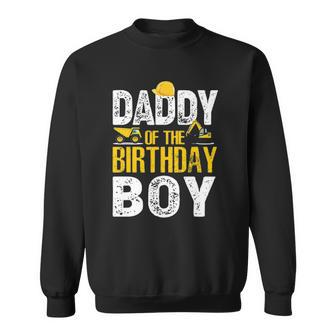 Daddy Of The Bday Boy Construction Bday Party Hat Men Sweatshirt - Thegiftio UK