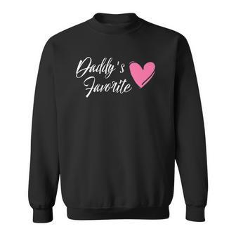 Daddys Favorite For Daughter Heart Sweatshirt | Mazezy