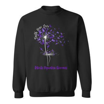 Dandelion Faith Hope Love Retinitis Pigmentosa Awareness Fl Sweatshirt - Thegiftio UK
