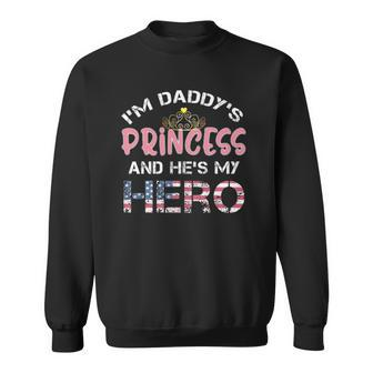 Daughter Of Soldier Military Family Tee Hes My Hero Sweatshirt | Mazezy DE