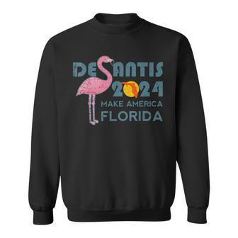 Desantis 2024 Make America Florida Flamingo Election V3 Sweatshirt - Thegiftio UK