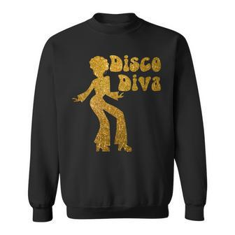 Disco Diva T - Retro 70S Seventies Retro Disco Ball Sweatshirt - Thegiftio UK