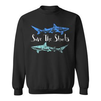 Distressed Save The Sharks Apparel Sweatshirt - Thegiftio UK