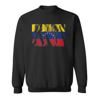 Distressed Venezuela Country Flag Pocket Style Vanezuelan Sweatshirt | Mazezy