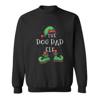 Dog Dad Elf - Funny Matching Family Christmas Pajamas Sweatshirt | Mazezy